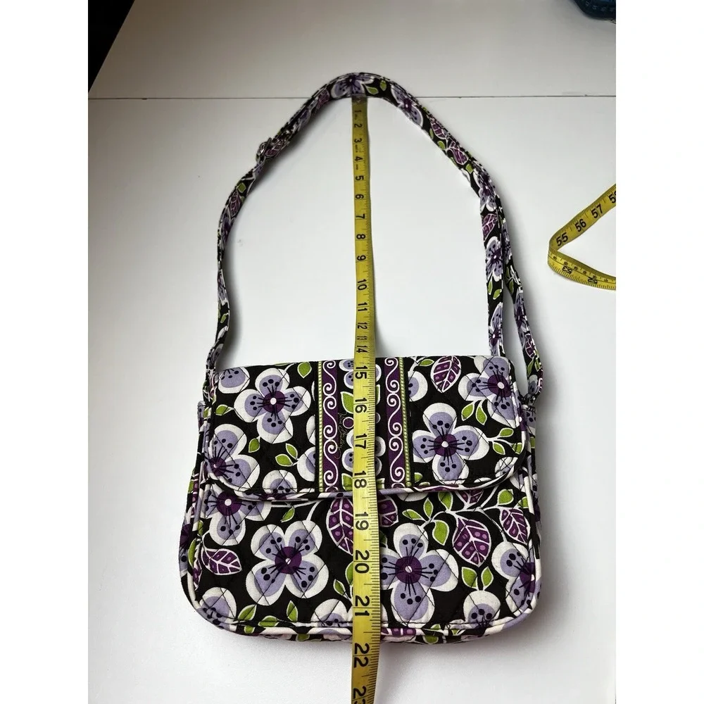 VERA BRADLEY Rachel CROSSBODY Small Size  BAG Purple/Green/Brown FLORAL